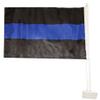 12x18 Police Thin Blue Line Rough Tex Knit Double Sided 12"x18" Car Vehicle Flag view 3
