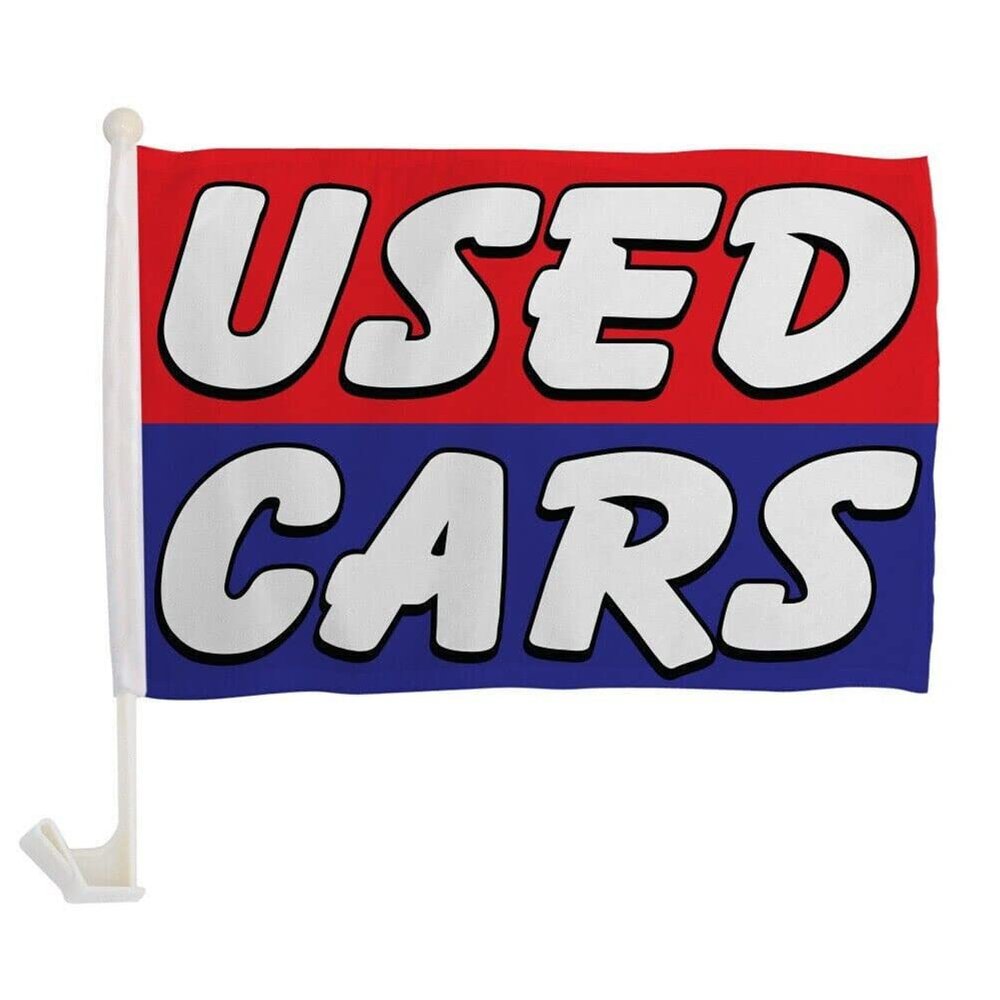 1 Dozen Used Cars Car Flag Single Sided Used Cars Car Window Flag 12X16INCH