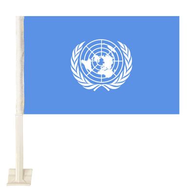 (2 Pack) United Nations Country Car Window Vehicle 12x18 12"x18" Flag