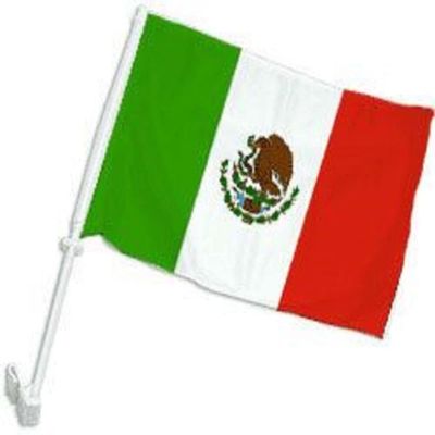 12x15 Mexico Mexican Double Sided Car Window Vehicle 12"x15" Flag (FI)