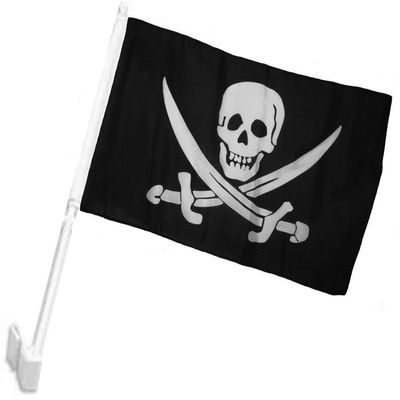 12x18 Wholesale Lot 12 Calico Jack Rackham Pirate Skull Car Vehicle 12"x18" Flag