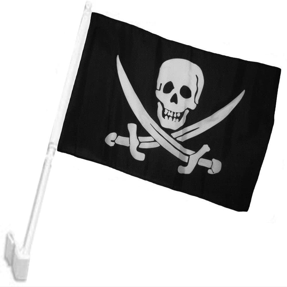 12x18 Wholesale Lot 12 Calico Jack Rackham Pirate Skull Car Vehicle 12"x18" Flag