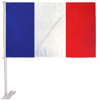 (2 Pack) France Country Car Window Vehicle 12x18 12"x18" Flag