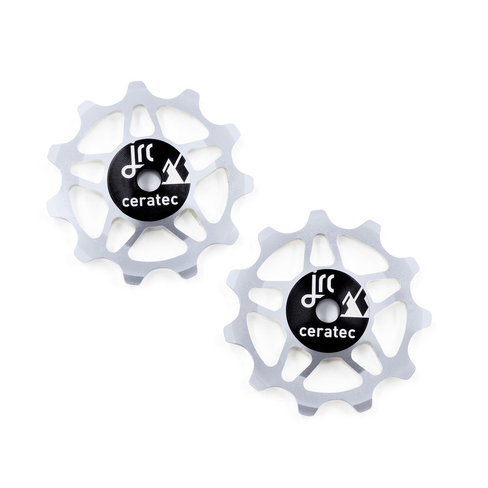 JRC Components 11T Ceramic Pulley Wheels | Compatible with 12 Speed Shimano 105 R7150 & Ultegra R8150 | Hybrid Ceramic Derailleur Pulley Wheel -Silver