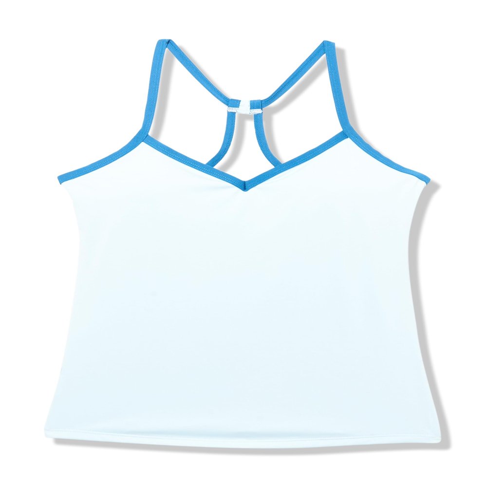 Carve Designs Stinson Tankini - Athletic T-Back Womens Tankini - Built in Shelf Bra - Provides High Support - UPF 50 - Ice X-Small