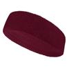 COUVER Sweatbands Sports Headband Moisture Wicking Athletic Cotton Terry Cloth Sweatband for Tennis, Basketball, Running, Gym, Working Out for Men & Women Multi-Packs - Maroon, 12 Pieces view 2