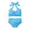 Baby Girl Bikini Kids Toddler Polka Dot Swimsuits Swimwear Beach Bathing Suit Bikinis Set Girls (Sky Blue, 0-6 Months) view 1