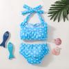 Baby Girl Bikini Kids Toddler Polka Dot Swimsuits Swimwear Beach Bathing Suit Bikinis Set Girls (Sky Blue, 0-6 Months) view 3