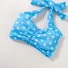 Baby Girl Bikini Kids Toddler Polka Dot Swimsuits Swimwear Beach Bathing Suit Bikinis Set Girls (Sky Blue, 0-6 Months) view 4