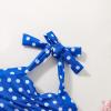 Baby Girl Bikini Kids Toddler Polka Dot Swimsuits Swimwear Beach Bathing Suit Bikinis Set Girls (Blue, 0-6 Months) view 2