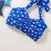 Baby Girl Bikini Kids Toddler Polka Dot Swimsuits Swimwear Beach Bathing Suit Bikinis Set Girls (Blue, 0-6 Months) view 3