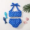 Baby Girl Bikini Kids Toddler Polka Dot Swimsuits Swimwear Beach Bathing Suit Bikinis Set Girls (Blue, 0-6 Months) view 4