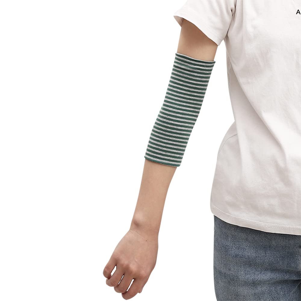 Jinbiyike Elbow Arm Warm Sleeve Men and Women Cover Scar Tattoo Sleeve Running Fitness Elastic Hand Shaping Arm Sleeve (Stripa-A5)