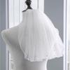 Clataly Crystal Wedding Bridal Veils Short 1 Tier Soft Mesh Veil with Metal Comb Bachelorette Party Bride To Be Gift (White) view 3
