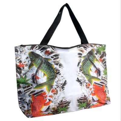 RaanPahMuang Salvador Dali Monet Gustav Klimt Vincent Van Gogh Fashion Bag Painting Artwork, Tote Bag - Asian - Swimming Koi Fish