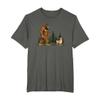 Funny Australian Shepherd Bigfoot Dog Walking Dog Mom Dad T-Shirt view 1