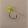 10 Pack 1/32 oz Painted Weedless Crappie Jig Heads Glow Yellow Chartruese view 1