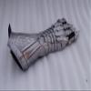 Medieval Gauntlet Gloves Pair Brass Accents Knight Crusader Armor Steel Gift items view 2