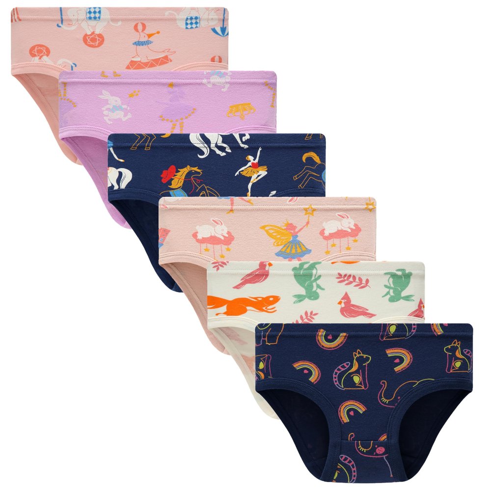 Hahan Soft Cotton Panties Little Girls Underwear Fox Elephant Toddler Briefs 10T Multi Color