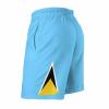 St Lucia Flag Mens Swim Trunks Quick Dry Swim Shorts with Pockets Funny Beach Shorts S view 4