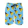 St Lucia Flag Mens Swim Trunks Quick Dry Swim Shorts with Pockets Funny Beach Shorts L view 2