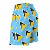 St Lucia Flag Mens Swim Trunks Quick Dry Swim Shorts with Pockets Funny Beach Shorts L view 4