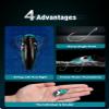 Kingdom 5pcs Micro Minnow Hard Bait Topwater Fishing Lures 12g 35mm Z-Action Floating Popper Single Hook for Bass Pike view 3