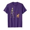 Funny Chesapeake Bay Retriever Skeleton Walking Halloween T-Shirt view 1