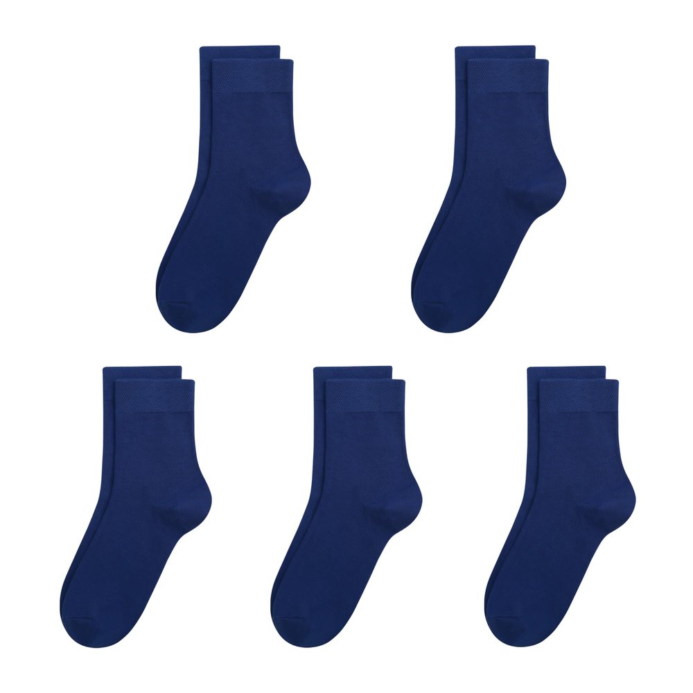SERISIMPLE Kids Viscose Bamboo School Socks Soft flate Seam Color Anti Odor Thin Breathable Stretch Cuffs Girls Boy 5 Pairs (US, Alpha, Large, Regular, Royal Blue)