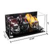 Better Display Cases Acrylic Three Mini - Miniature Football Helmet (not Full Size) Display Case with Mirror Case, White Risers and Black Base 19.25" x 8.25" x 8" (V47/A103) view 2