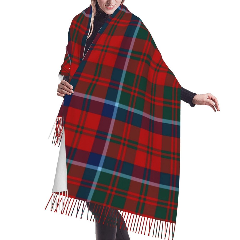 LMNSWDA Clan Matheson Tartan Scottish Plaid Pattern Women's Fashion Cashmere Feel with Tassel Large scarf warm party shawl Wraps
