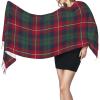 LMNSWDA Clan Robertson Red, Green, and Blue Tartan Women's Fashion Cashmere Feel with Tassel Large scarf warm party shawl Wraps view 3