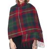 LMNSWDA Clan Robertson Red, Green, and Blue Tartan Women's Fashion Cashmere Feel with Tassel Large scarf warm party shawl Wraps view 4