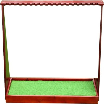 Bsetain 18-Hole Wooden Golf Club Organizers Display Stand Rack, Floorstanding Large Capacity Golf Club Organizers Holder Indoor & Outdoor