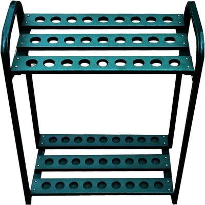 Bsetain Large 27-Hole Golf Club Rack Organizer, Green Metal Freestanding Golf Putter Display Holder Shelf for Golf Simulator Driving Range/Golf Course