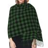LMNSWDA Clan Malone Tartan Green and Black Irish Plaid Women's Fashion Cashmere Feel with Tassel Large scarf warm party shawl Wraps view 4