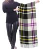 LMNSWDA Clan MacPherson Black, White & Purple Dress Tartan Women's Fashion Cashmere Feel with Tassel Large scarf warm party shawl Wraps view 2