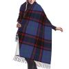 LMNSWDA Clan Rutherford Royal Blue Scottish Tartan Women's Fashion Cashmere Feel with Tassel Large scarf warm party shawl Wraps view 1