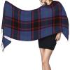 LMNSWDA Clan Rutherford Royal Blue Scottish Tartan Women's Fashion Cashmere Feel with Tassel Large scarf warm party shawl Wraps view 3