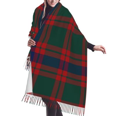LMNSWDA Clan Skene Tartan Scottish Plaid Pattern Women's Fashion Cashmere Feel with Tassel Large scarf warm party shawl Wraps