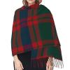 LMNSWDA Clan Skene Tartan Scottish Plaid Pattern Women's Fashion Cashmere Feel with Tassel Large scarf warm party shawl Wraps view 4