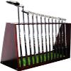 Bsetain Wood Golf Club Display Rack, 13 Putter Shole Organizers Free-Standing Golf Cue Stand, Indoor Outdoor Storage Equipment Holder view 1