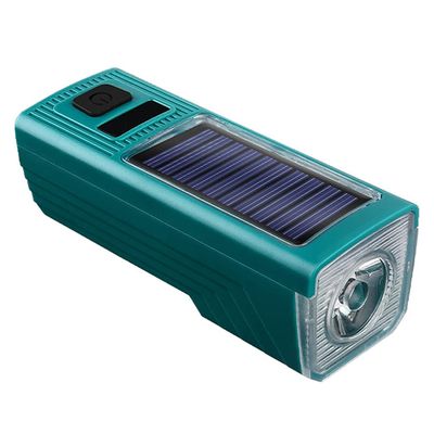 EUPLI Bike Front Lights USB Rechargeable Solar Bicycle Light Waterproof Headlight with Horn High Volume Speaker Mountain Cycling Light,Green