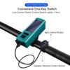 EUPLI Bike Front Lights USB Rechargeable Solar Bicycle Light Waterproof Headlight with Horn High Volume Speaker Mountain Cycling Light,Green view 3