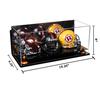 Better Display Cases Acrylic Three Mini - Miniature Football Helmet (not Full Size) Display Case with Mirror Case, Orange Risers, Black Base and Wallmount 19.25" x 8.25" x 8" (V47/A103) view 2