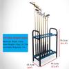 Katzowen Golf Club Storage Stand Golf Club Sets Golf Putter Stand Rack Durable Metal Storage 18 Clubs Shelf Organizer Equipment, Blue view 3