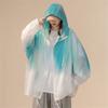 Women Summer Ice Silk Loose Breathable Thin and Hooded Cardigan Coat Pink M(50-55) KG view 4