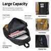 Abstract Cats Three-Piece Backpack Set With Pocket Backpack Cross-Body Lunch Bag Pen Bag For Travel Daypack view 4