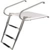 MIDUNU Stainless Steel Boat Ladder 3 Step Folding Extension Ladder Telescoping Boat Boarding Marine Ladder for Fishing Boat Dock Swimming Pool view 1
