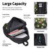 Flower Clematis Three-Piece Backpack Set With Pocket Backpack Cross-Body Lunch Bag Pen Bag For Travel Daypack view 4